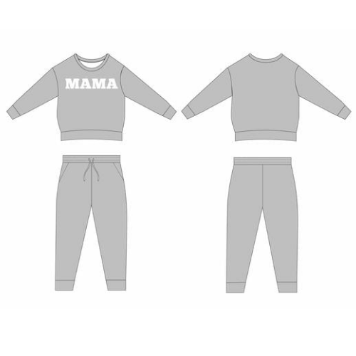 Mama Grey 2-Piece Sweats Daywear