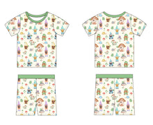 Load image into Gallery viewer, Garden Gnomes 2-Piece Shorts Pjs
