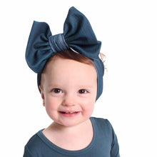 Load image into Gallery viewer, Stormy Sky Big Bow Headband
