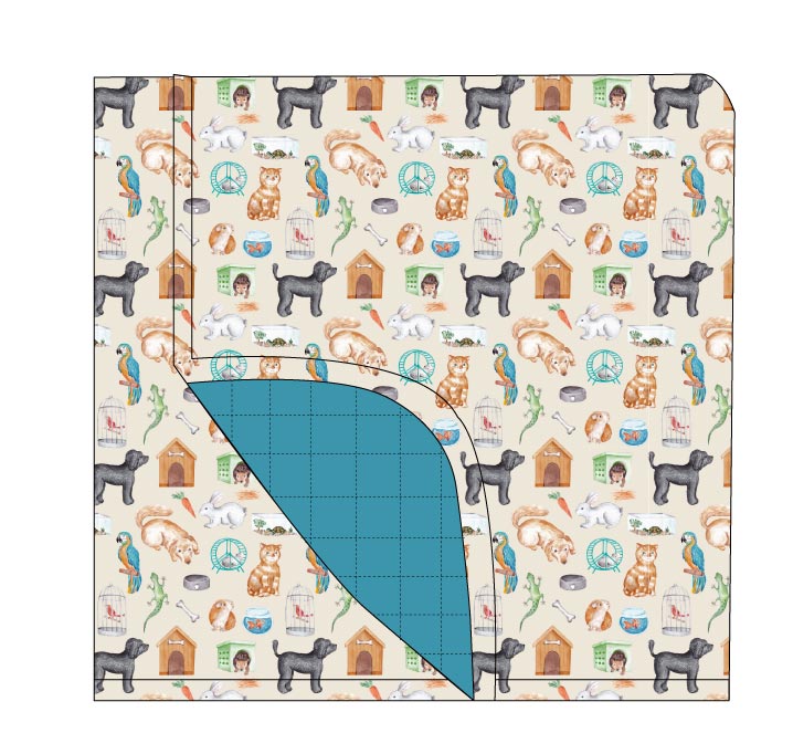 Purrfect Pets quilted Blanket