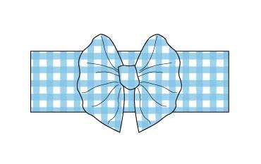 Picnic Party Gingham Big Bow Headband