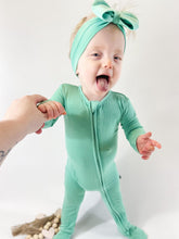 Load image into Gallery viewer, Minty Mint Long Sleeve Romper
