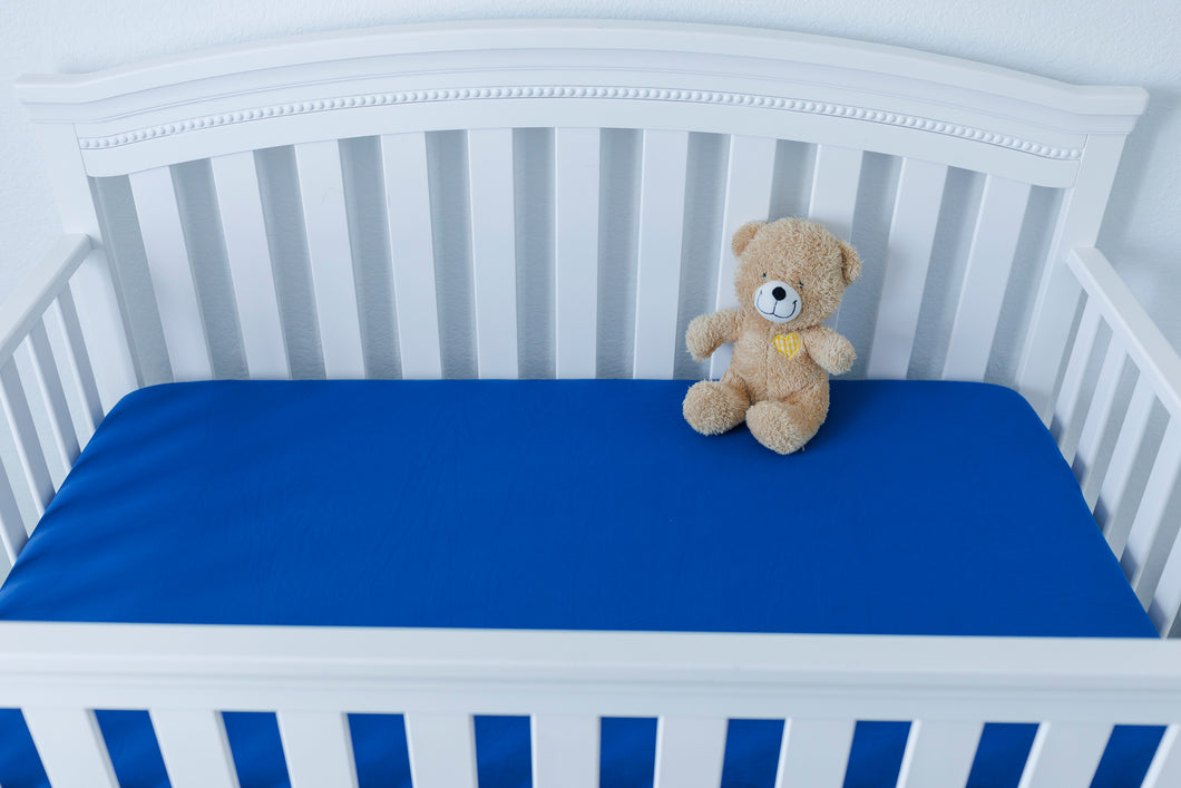 Navy Blue  Crib Sheet