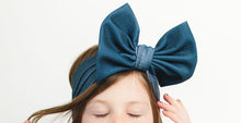 Load image into Gallery viewer, Stormy Sky Big Bow Headband
