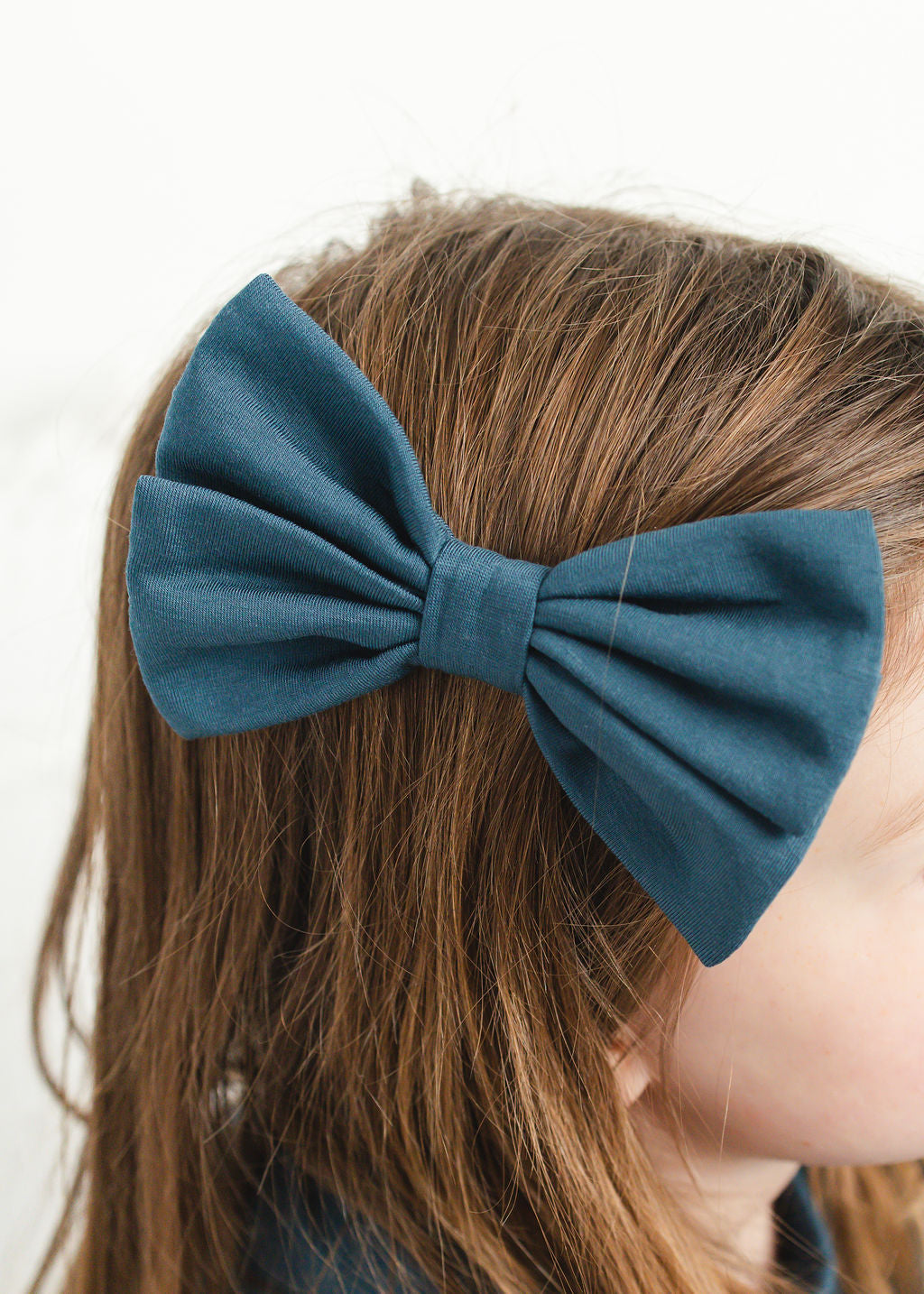 Stormy Sky Bamboo Alligator Clip Bows