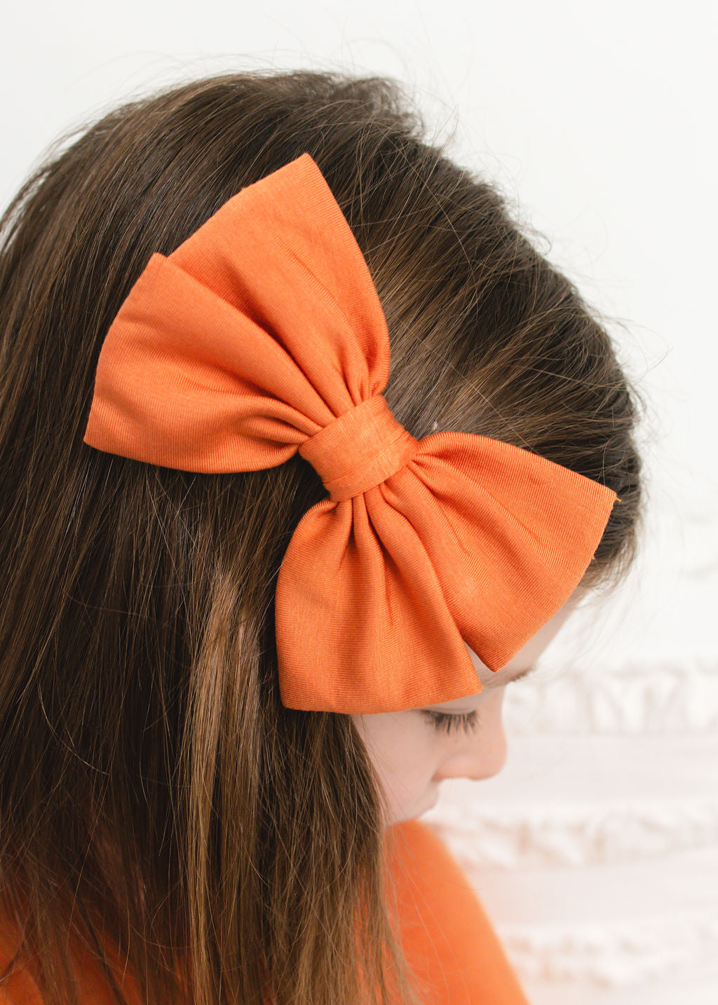 Pumpkin Pie Bamboo Alligator Clip Bows