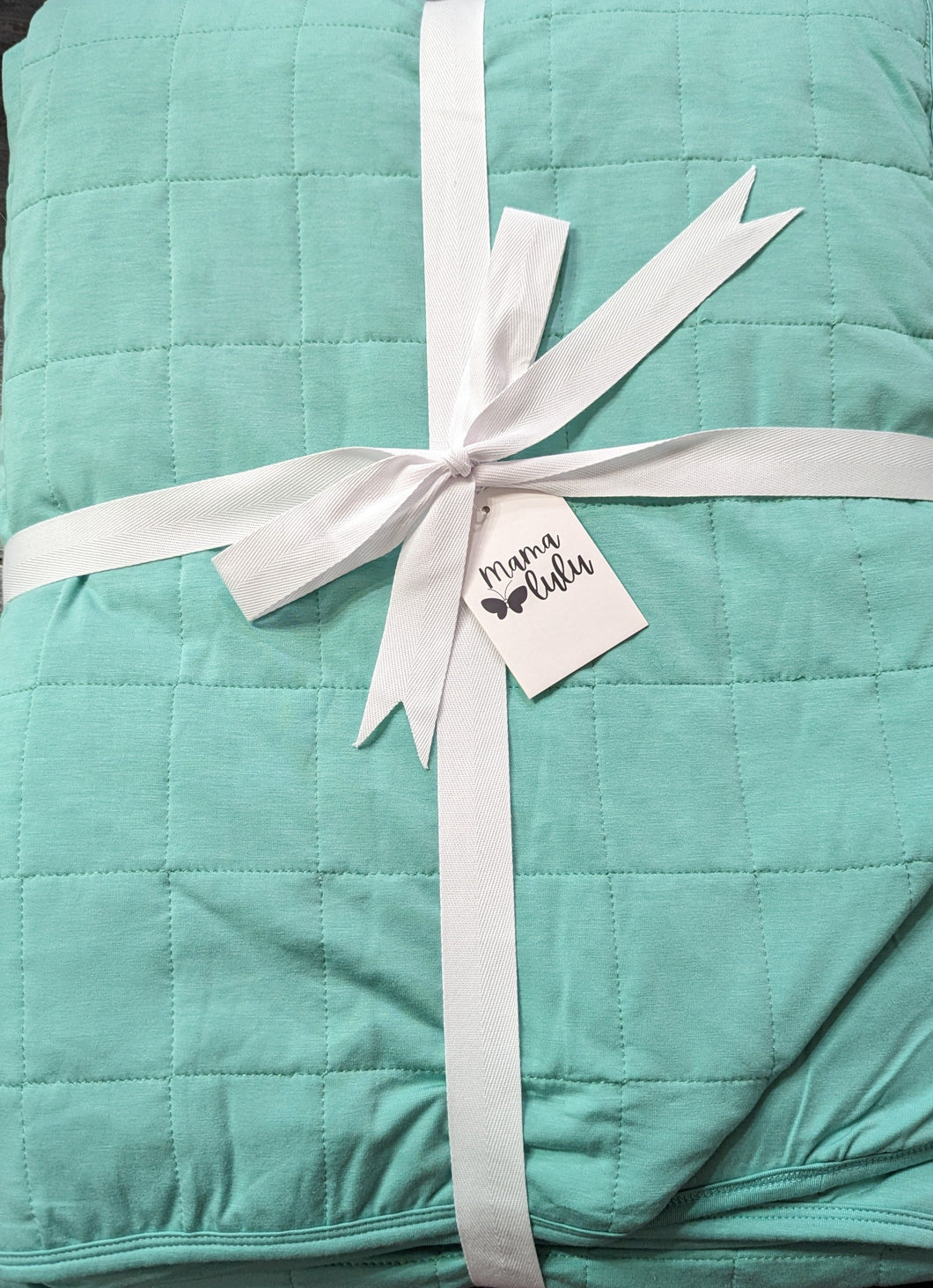 Minty Mint Quilted Blanket