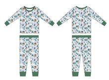 Load image into Gallery viewer, Snowy slopes 2-Piece Long Sleeve Pjs
