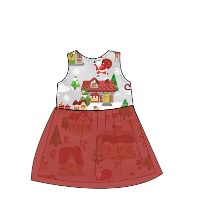 Santa's Village Tutu Dress for dolls