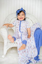 Load image into Gallery viewer, Nursery Rhymes Blue Dots Headband
