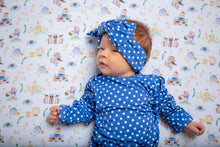 Load image into Gallery viewer, Nursery Rhymes Blue Dots Gown
